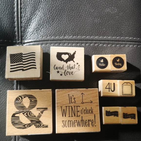 Lot Of 10, Vintage New Wood Rubber Stamps From Craftsmart & Studio g, 1" to 2.5" - Picture 4 of 10